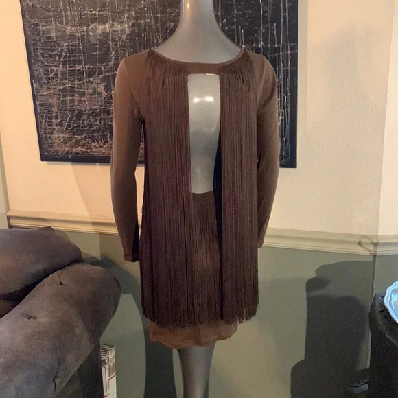 Stella McCartney Fringed Long-Sleeve Dress